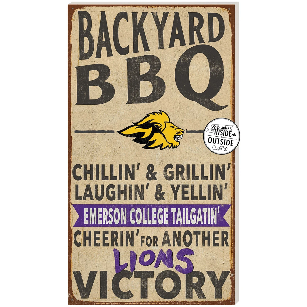 Brown Emerson College Lions 11'' x 20'' Indoor/Outdoor BBQ Sign