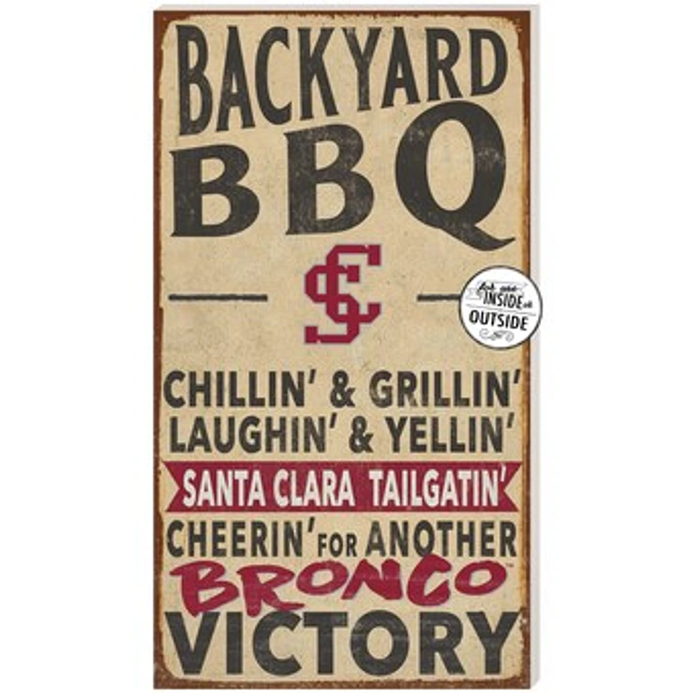 Brown Santa Clara Broncos 11'' x 20'' Indoor/Outdoor BBQ Sign