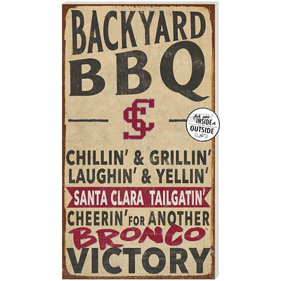 Brown Santa Clara Broncos 11'' x 20'' Indoor/Outdoor BBQ Sign