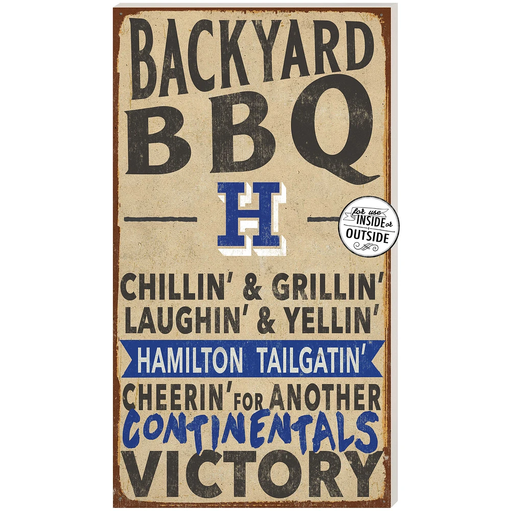 Brown Hamilton Continentals 11'' x 20'' Indoor/Outdoor BBQ Sign