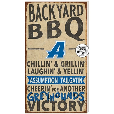 Brown Assumption Greyhounds 11'' x 20'' Indoor/Outdoor BBQ Sign