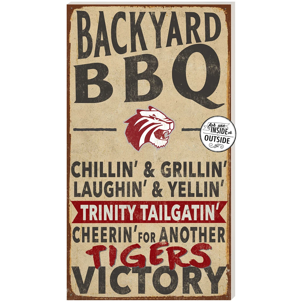 Brown Trinity Tigers 11'' x 20'' Indoor/Outdoor BBQ Sign