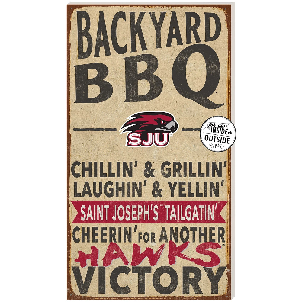 Brown Saint Joseph's Hawks 11'' x 20'' Indoor/Outdoor BBQ Sign