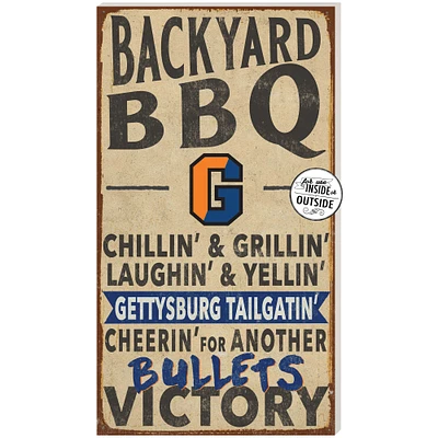 Brown Gettysburg Bullets 11'' x 20'' Indoor/Outdoor BBQ Sign