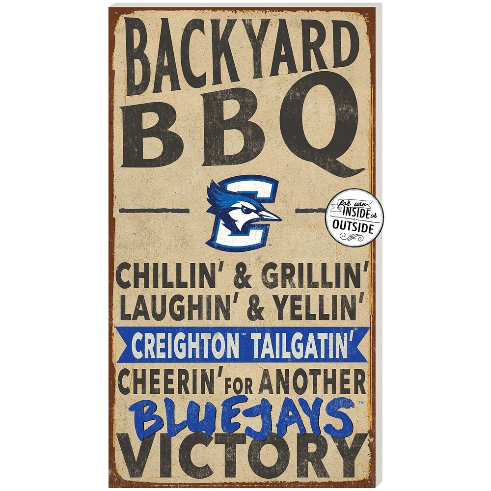 Brown Creighton Bluejays 11'' x 20'' Indoor/Outdoor BBQ Sign