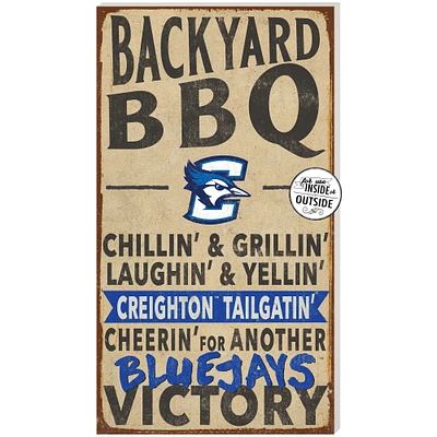 Brown Creighton Bluejays 11'' x 20'' Indoor/Outdoor BBQ Sign