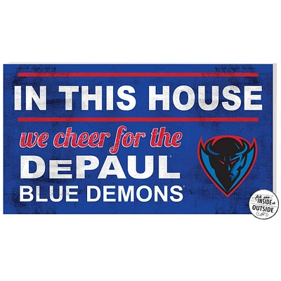 Blue DePaul Blue Demons 11'' x 20'' Indoor/Outdoor In This House Sign