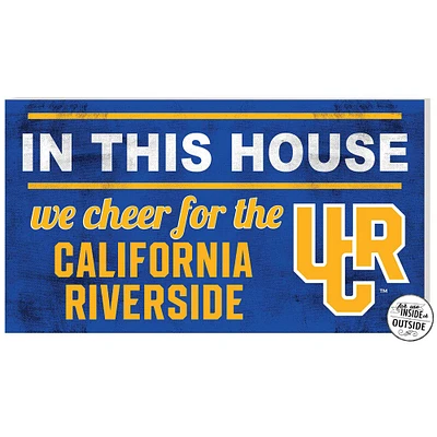 Blue UC Riverside Highlanders 11'' x 20'' Indoor/Outdoor In This House Sign