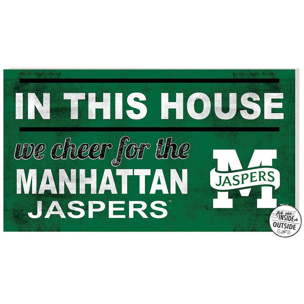 Green Manhattan Jaspers 11'' x 20'' Indoor/Outdoor In This House Sign