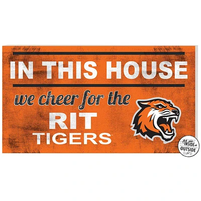 Orange Rochester Institute of Technology Tigers 11'' x 20'' Indoor/Outdoor In This House Sign