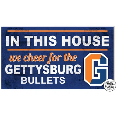 Blue Gettysburg Bullets 11'' x 20'' Indoor/Outdoor In This House Sign