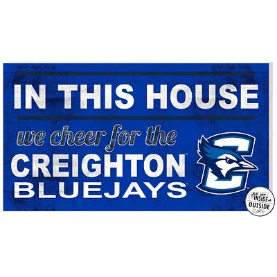 Blue Creighton Bluejays 11'' x 20'' Indoor/Outdoor In This House Sign