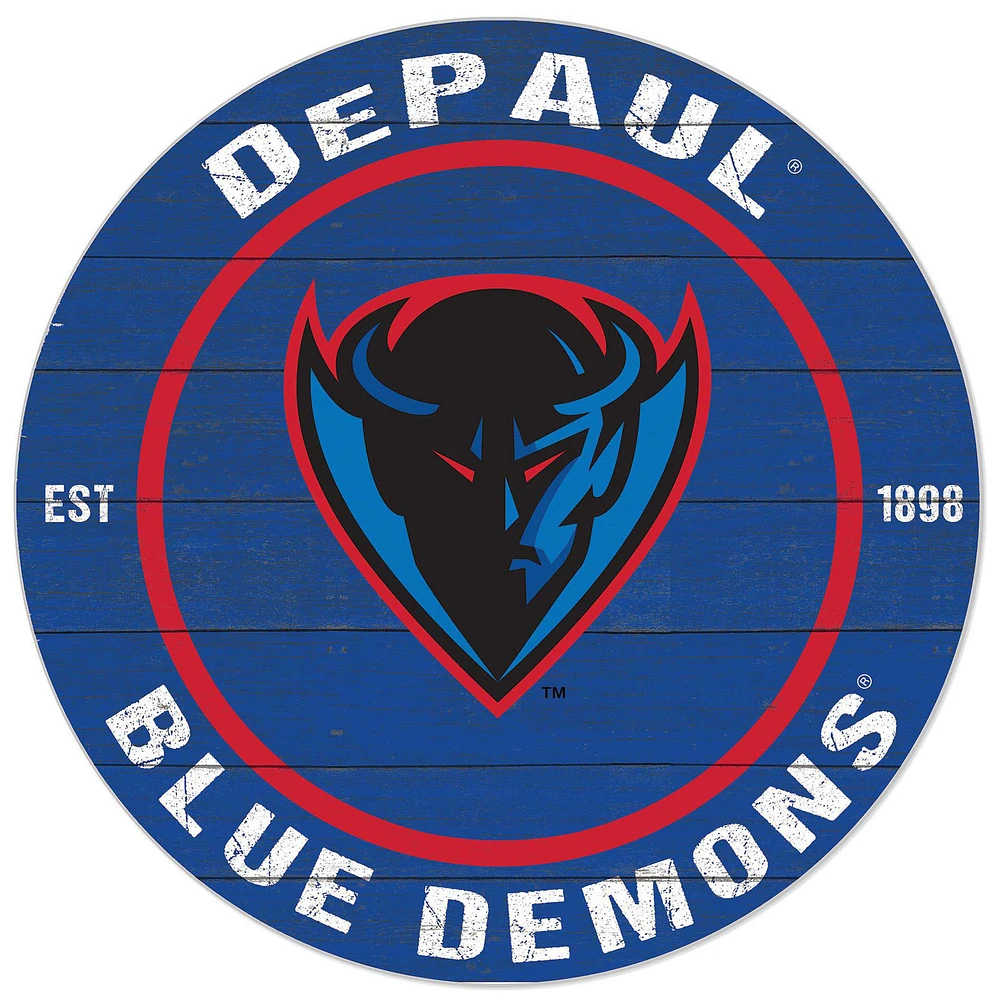 Blue DePaul Blue Demons 20'' x 20'' Indoor/Outdoor Circle Sign