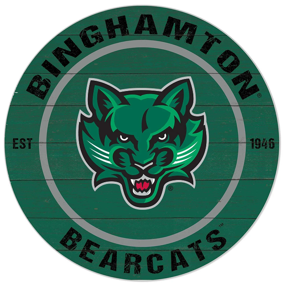 Green Binghamton Bearcats 20'' x 20'' Indoor/Outdoor Circle Sign