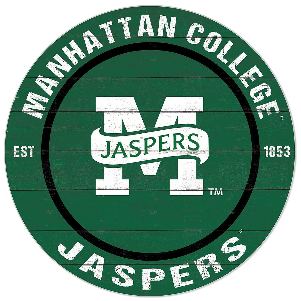 Green Manhattan Jaspers 20'' x 20'' Indoor/Outdoor Circle Sign