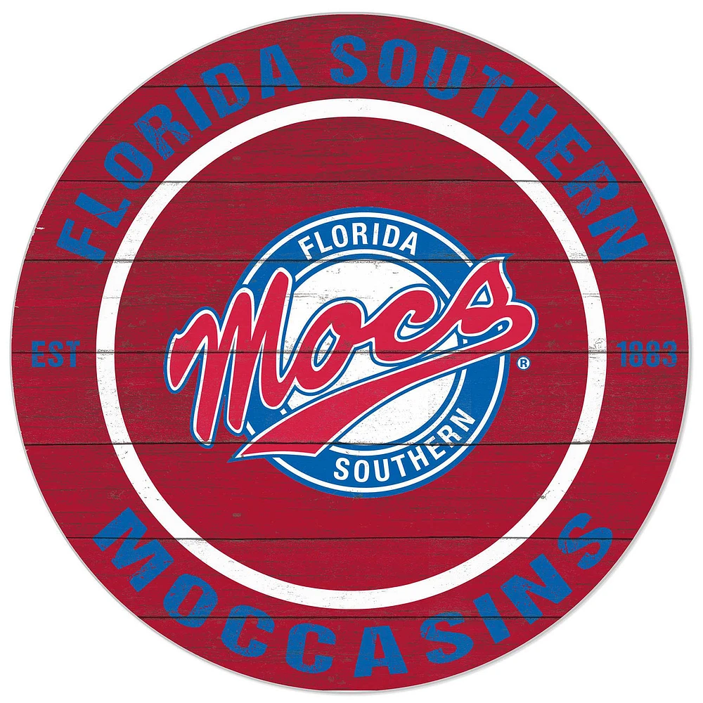 Scarlet Florida Southern Moccasins 20'' x 20'' Indoor/Outdoor Circle Sign