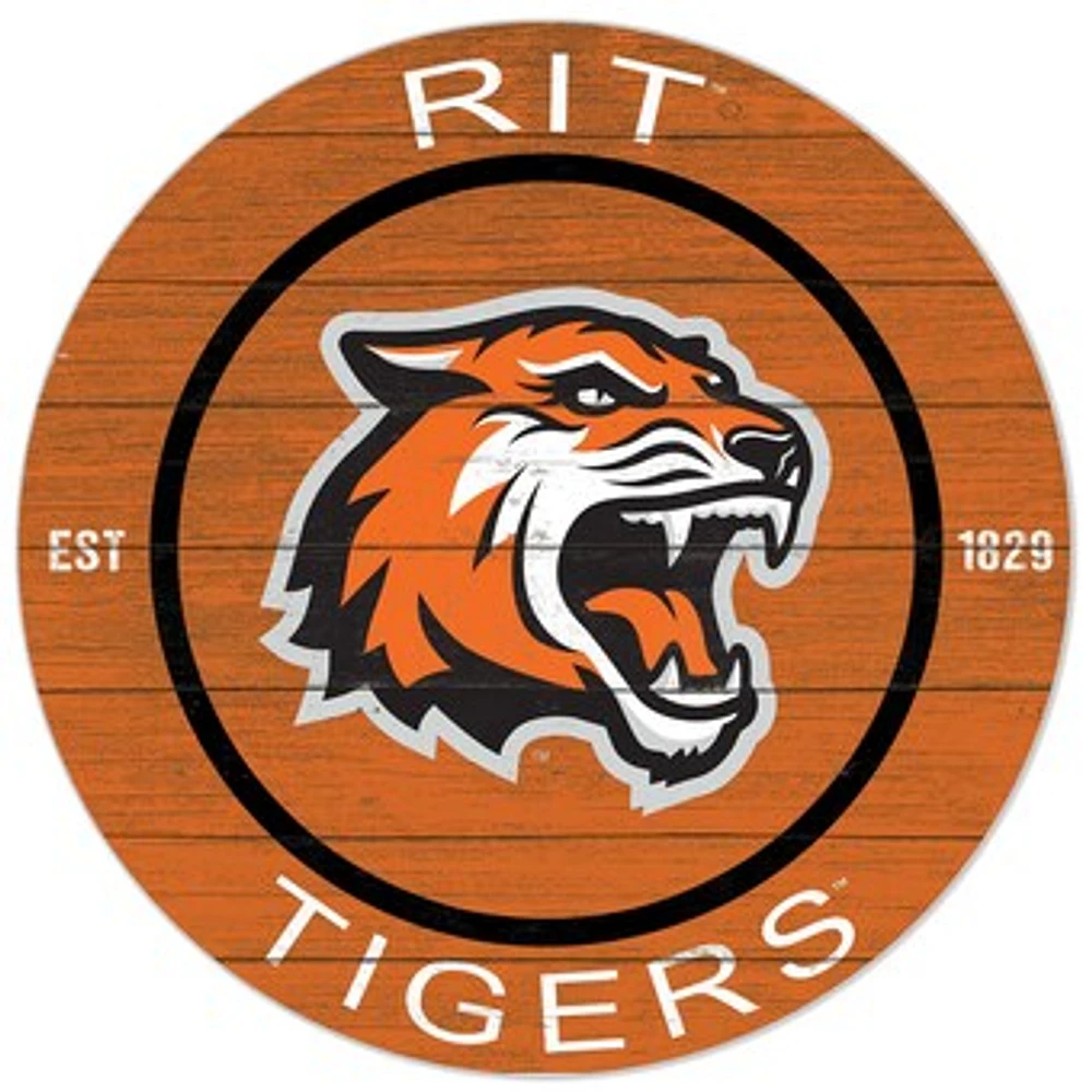Orange Rochester Institute of Technology Tigers 20'' x 20'' Indoor/Outdoor Circle Sign