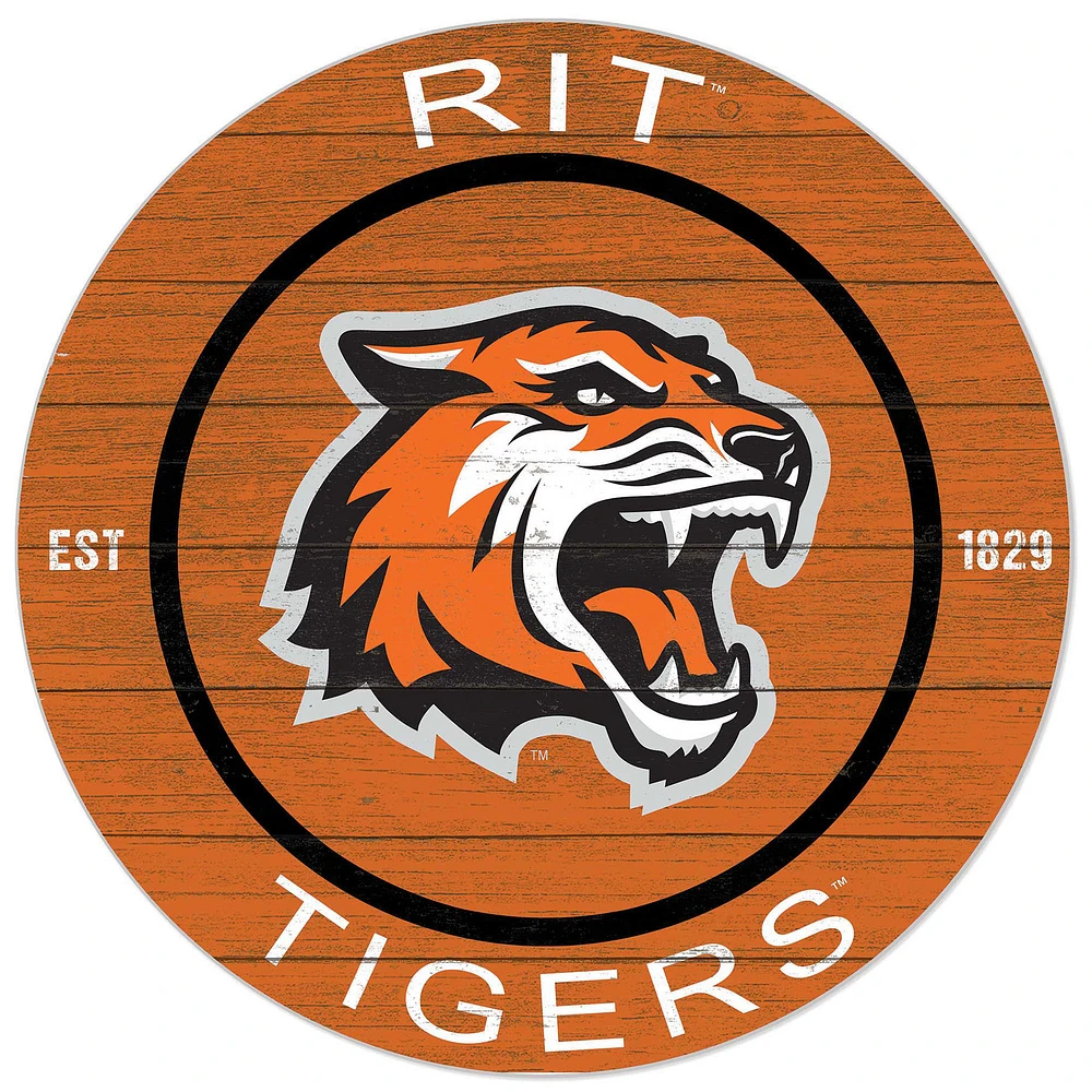 Orange Rochester Institute of Technology Tigers 20'' x 20'' Indoor/Outdoor Circle Sign