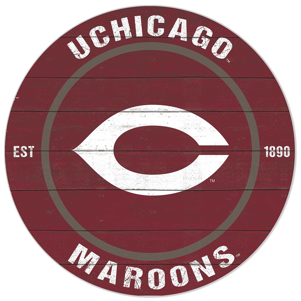 Maroon UChicago Maroons 20'' x 20'' Indoor/Outdoor Circle Sign