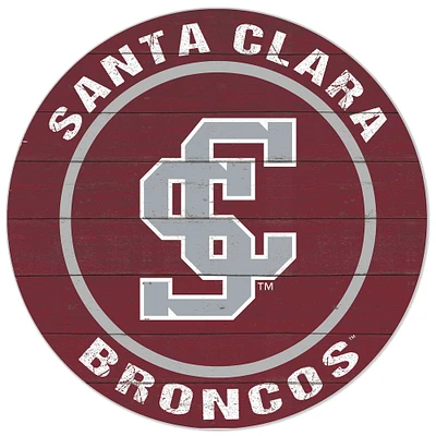 Maroon Santa Clara Broncos 20'' x 20'' Indoor/Outdoor Circle Sign