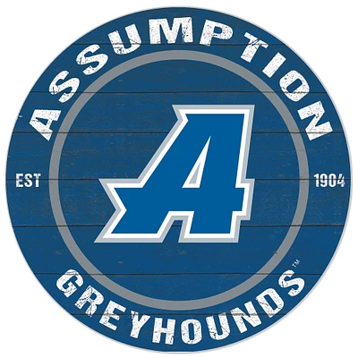 Blue Assumption Greyhounds 20'' x 20'' Indoor/Outdoor Circle Sign