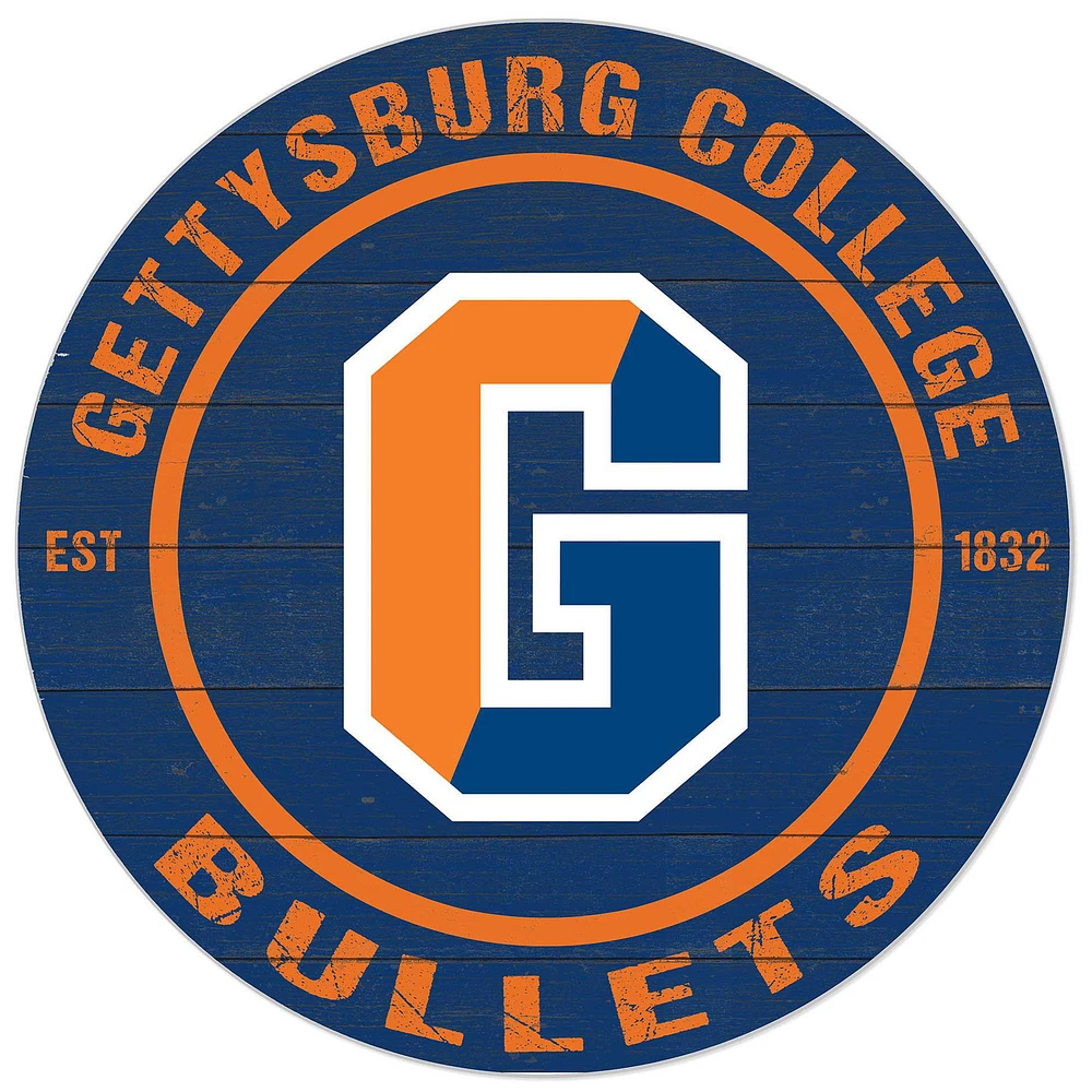 Blue Gettysburg Bullets 20'' x 20'' Indoor/Outdoor Circle Sign