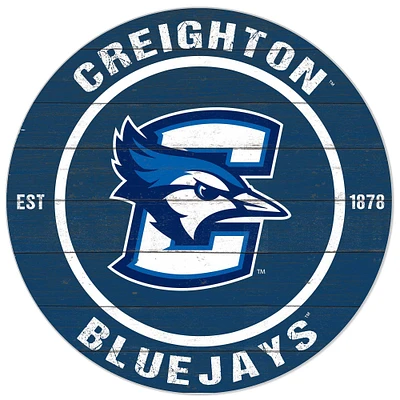 Blue Creighton Bluejays 20'' x 20'' Indoor/Outdoor Circle Sign