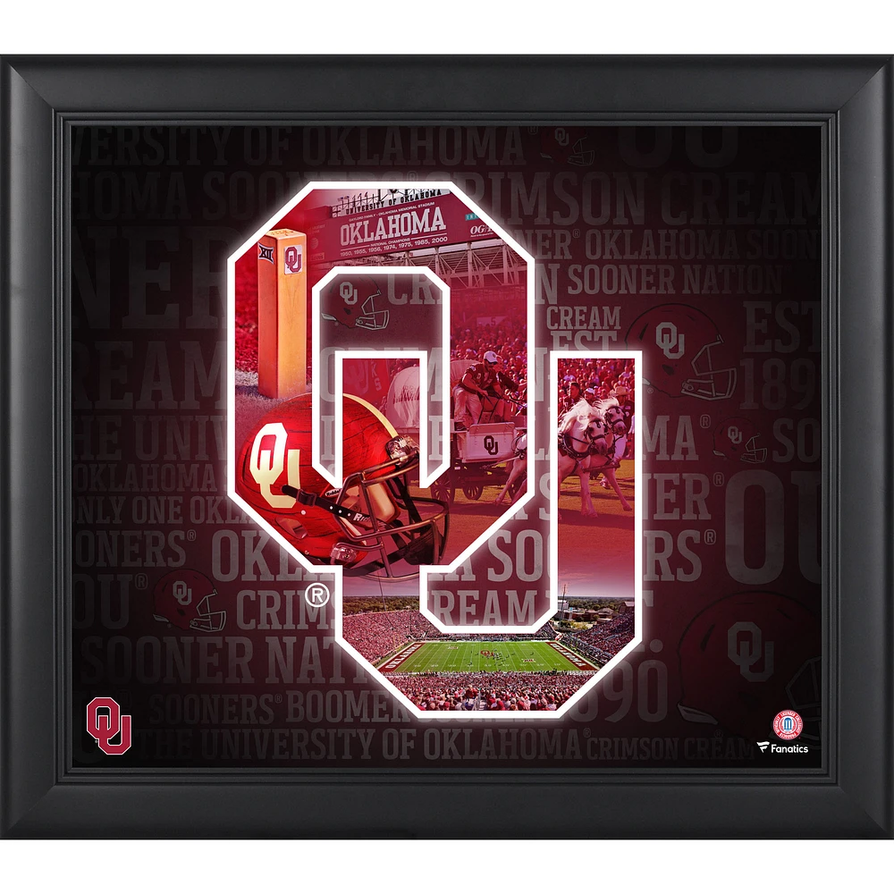 Oklahoma Sooners Framed 15" x 17" Team Heritage Collage