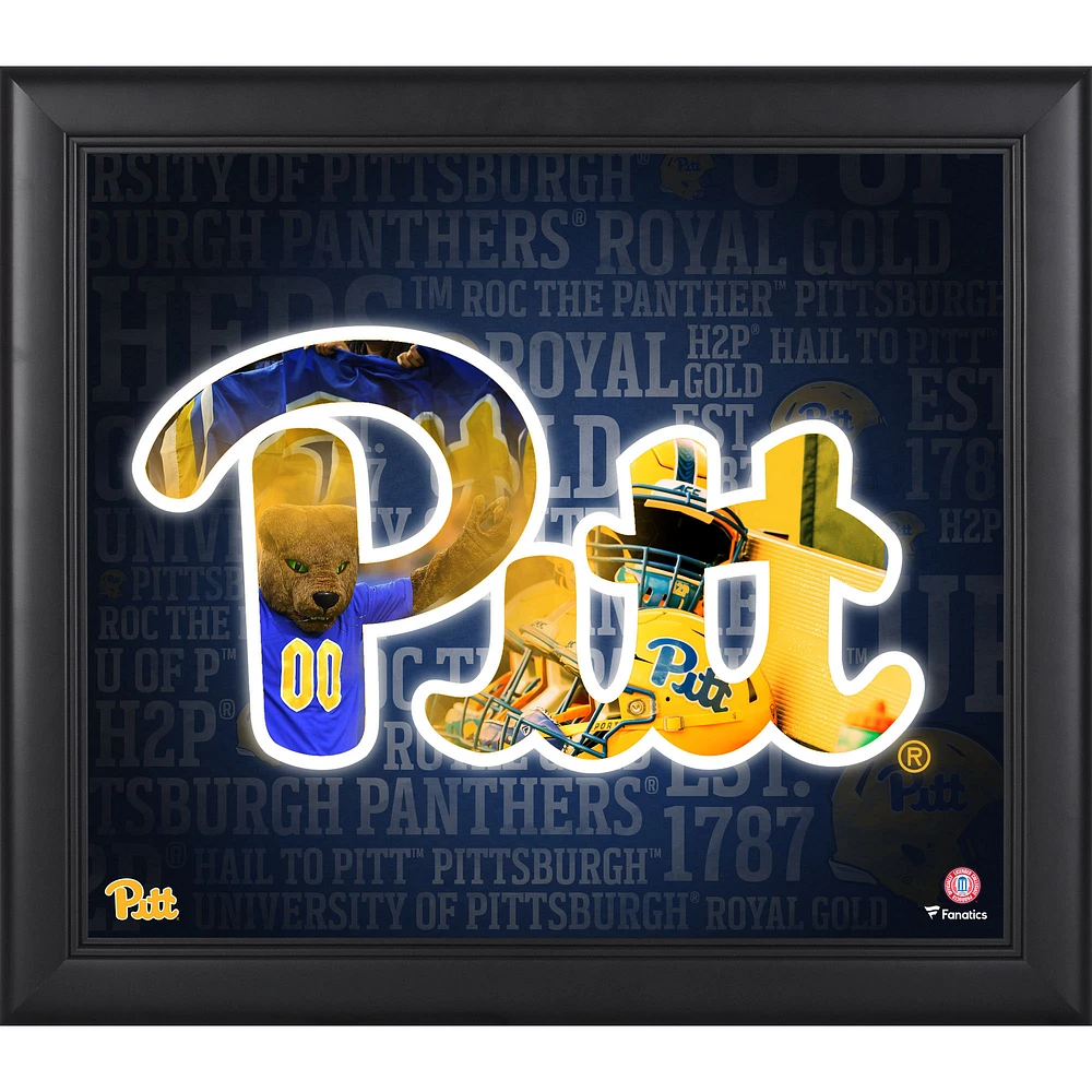 Pitt Panthers Framed 15" x 17" Team Heritage Collage