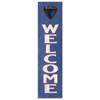 DePaul Blue Demons 12'' x 48'' Welcome Outdoor Leaner