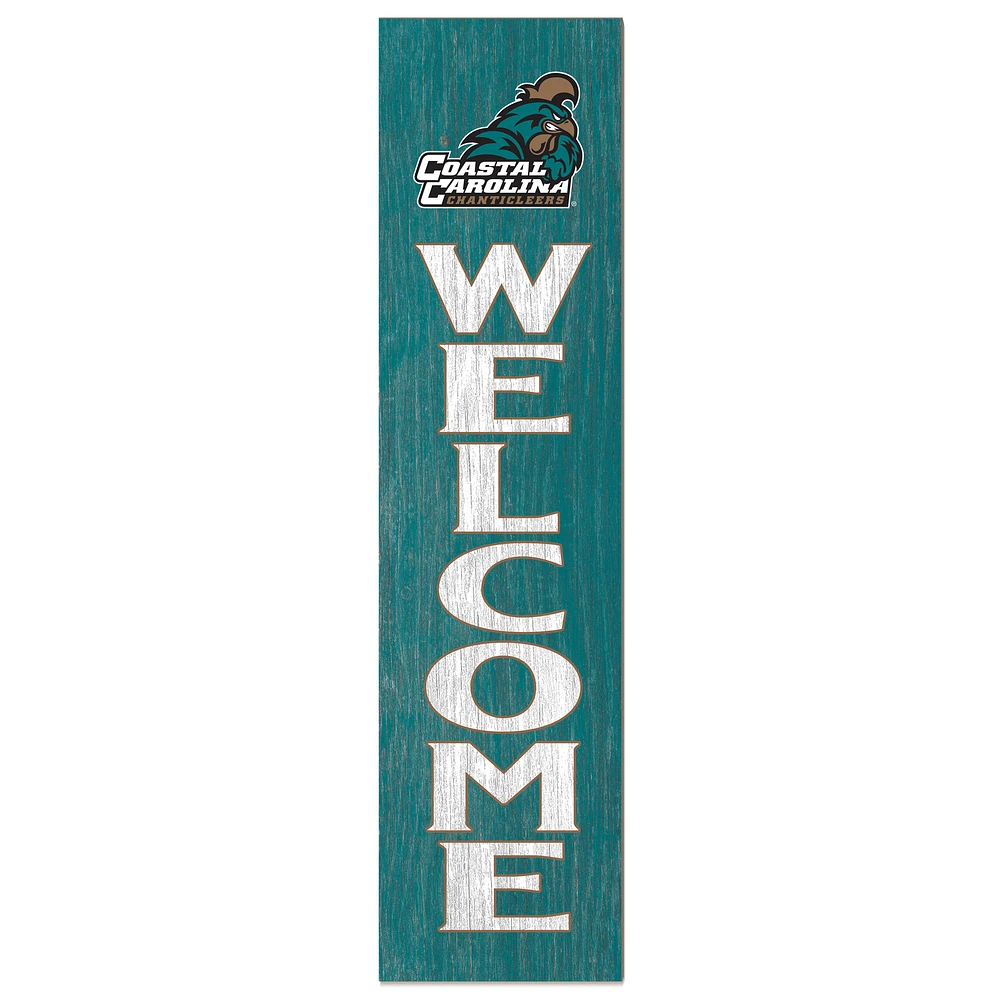 Coastal Carolina Chanticleers 12'' x 48'' Welcome Outdoor Leaner