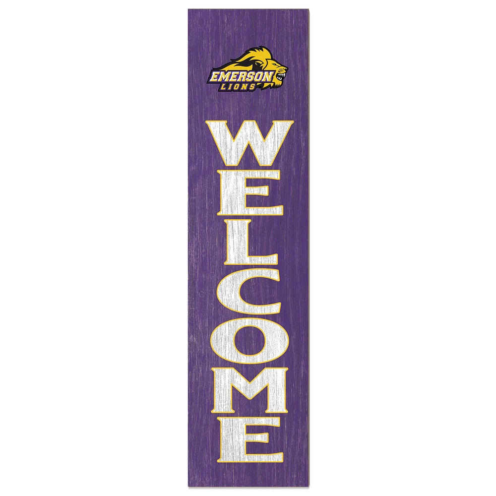 Emerson College Lions 12'' x 48'' Welcome Outdoor Leaner