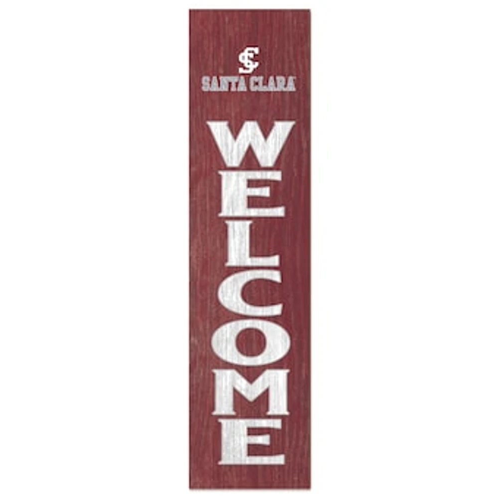 Santa Clara Broncos 12'' x 48'' Welcome Outdoor Leaner