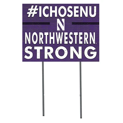 Northwestern Wildcats 18'' x 24'' I Chose Lawn Sign