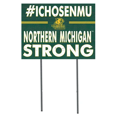 Northern Michigan Wildcats 18'' x 24'' I Chose Lawn Sign