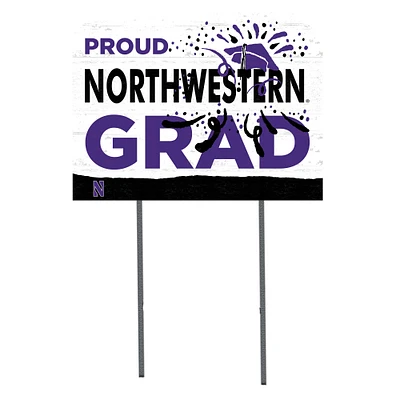 Northwestern Wildcats 18'' x 24'' Grad Yard Sign