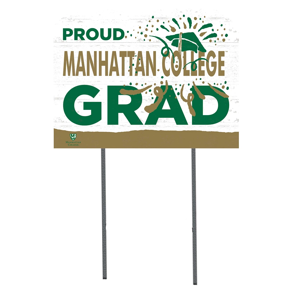 Manhattan Jaspers 18'' x 24'' Grad Yard Sign
