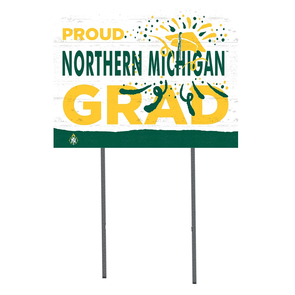 Northern Michigan Wildcats 18'' x 24'' Grad Yard Sign