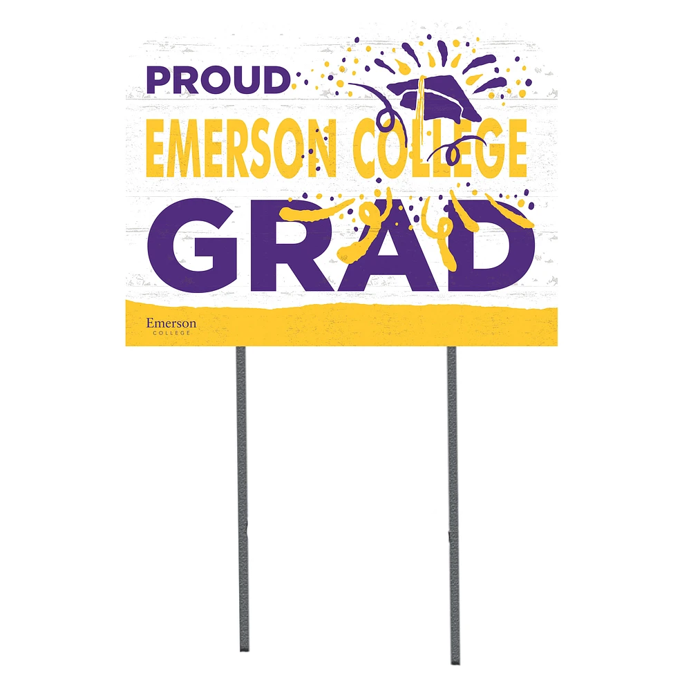 Emerson College Lions 18'' x 24'' Grad Yard Sign