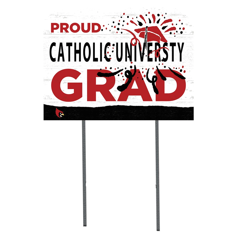 Catholic University Cardinals 18'' x 24'' Grad Yard Sign