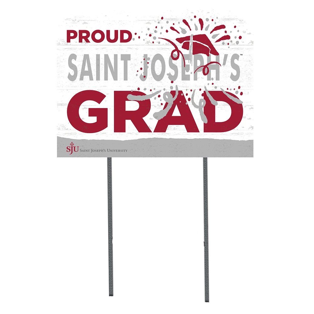 Saint Joseph's Hawks 18'' x 24'' Grad Yard Sign
