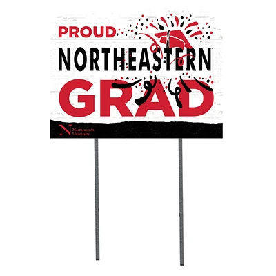 Northeastern Huskies 18'' x 24'' Grad Yard Sign