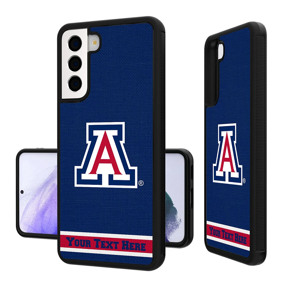 Arizona Wildcats Galaxy Endzone Stripe Personalized Bump Case