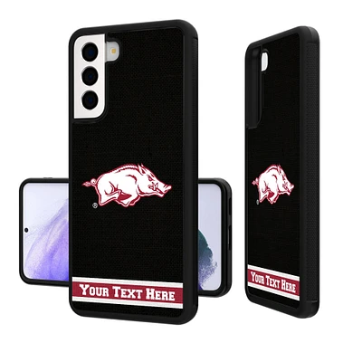 Arkansas Razorbacks Galaxy Endzone Stripe Personalized Bump Case