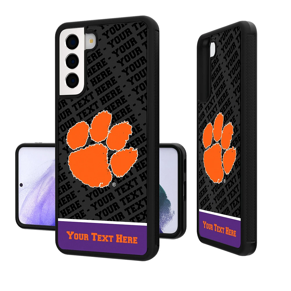 Clemson Tigers Galaxy Endzone Personalized Bump Case