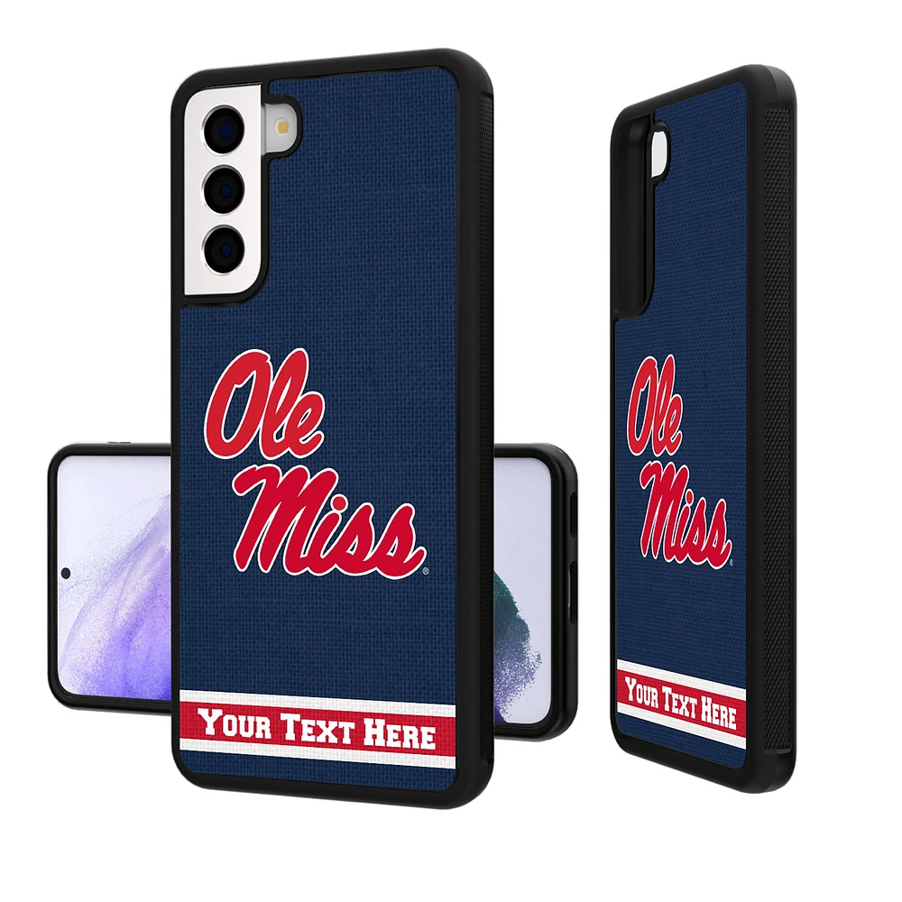 Ole Miss Rebels Galaxy Endzone Stripe Personalized Bump Case