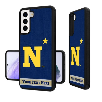 Navy Midshipmen Galaxy Endzone Stripe Personalized Bump Case