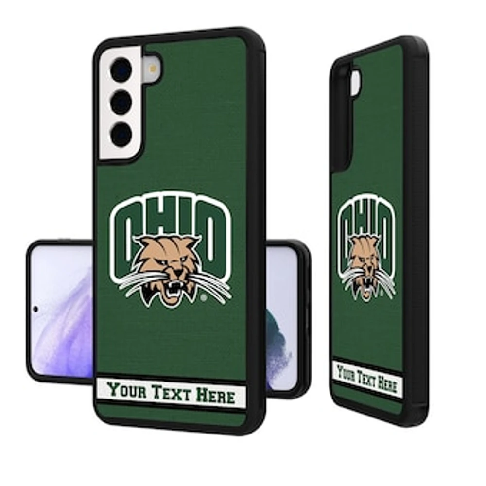 Ohio Bobcats Galaxy Endzone Stripe Personalized Bump Case
