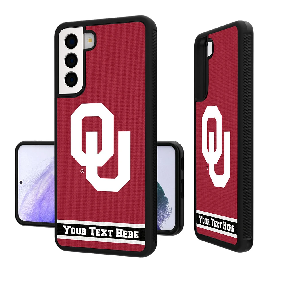 Oklahoma Sooners Galaxy Endzone Stripe Personalized Bump Case