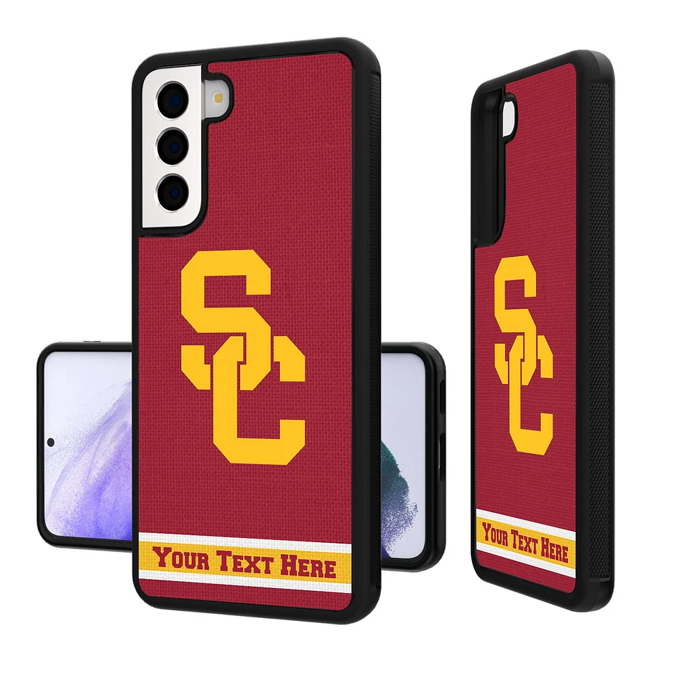 USC Trojans Galaxy Endzone Stripe Personalized Bump Case